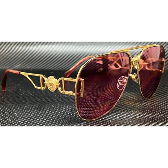 Versace Gold Mirror Pink Sunglasses main image 4